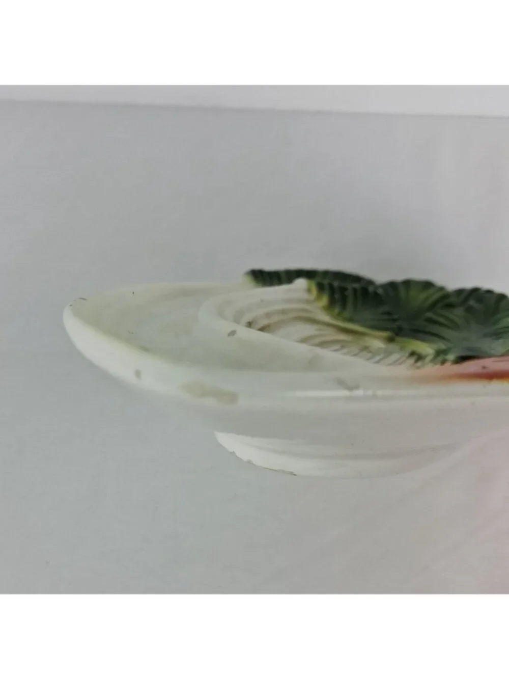 VTG Ceramic Lettuce & Carrot Serving Dish Spoon Rest Japan Retro Kitchen Decor